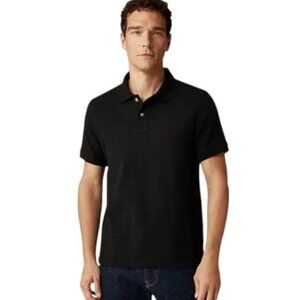 J. Crew black classic pique polo shirt size L